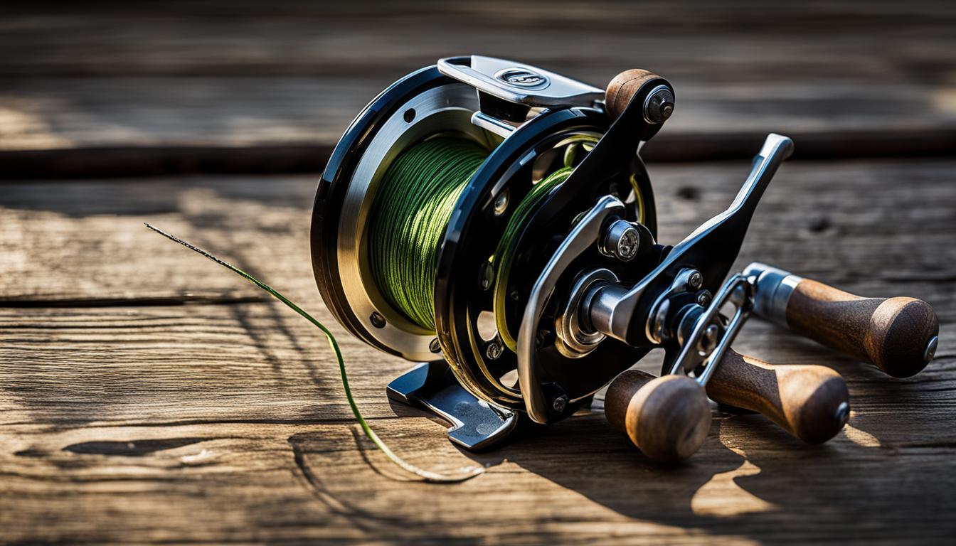 fishing reel line storage