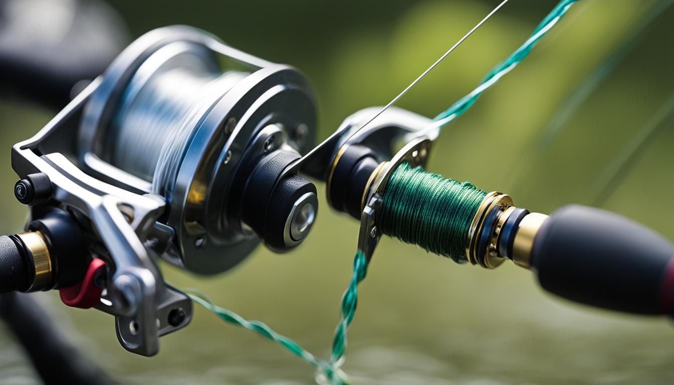 knotless connectors for fishing reels